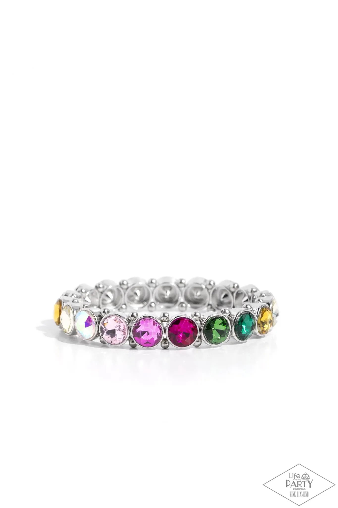 Paparazzi Sugar-Coated Sparkle Multi Rainbow Bracelet