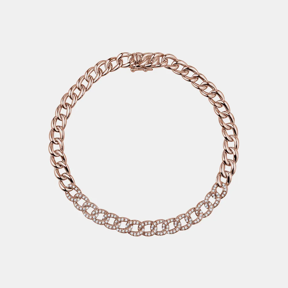 Partial Diamond Miami Cuban Link Bracelet