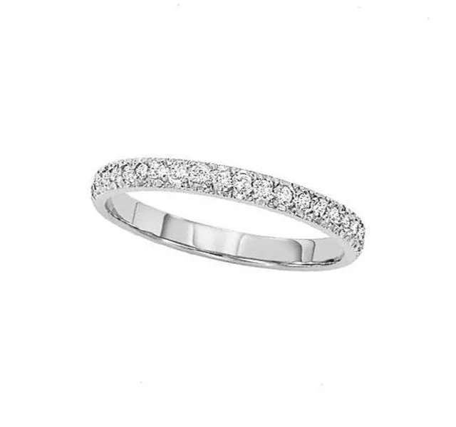 Pavé Diamond Band in White Gold