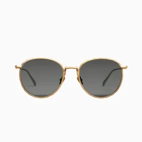 Polarized Corpus / Brushed Gold Titanium / Black Lens