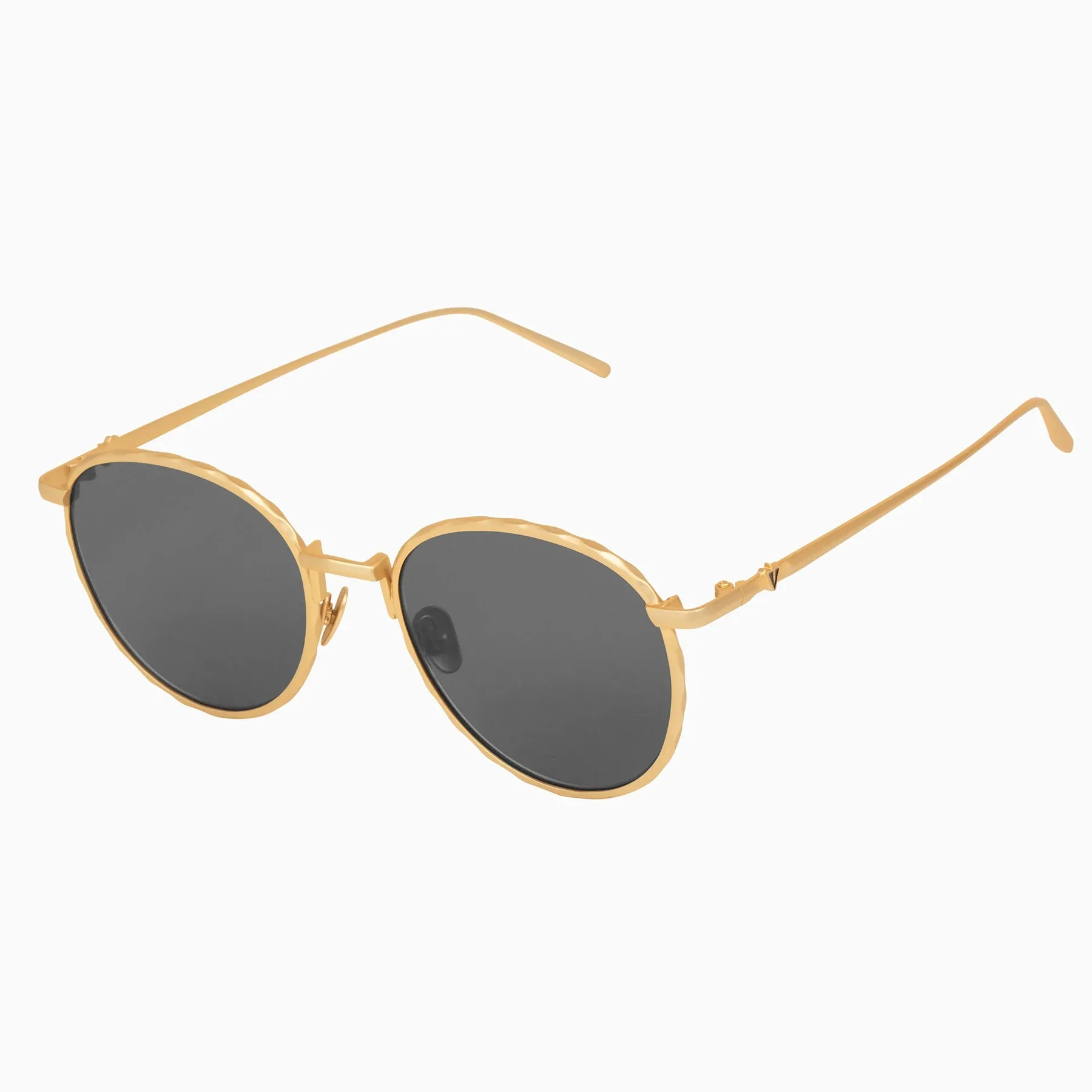 Polarized Corpus / Brushed Gold Titanium / Black Lens