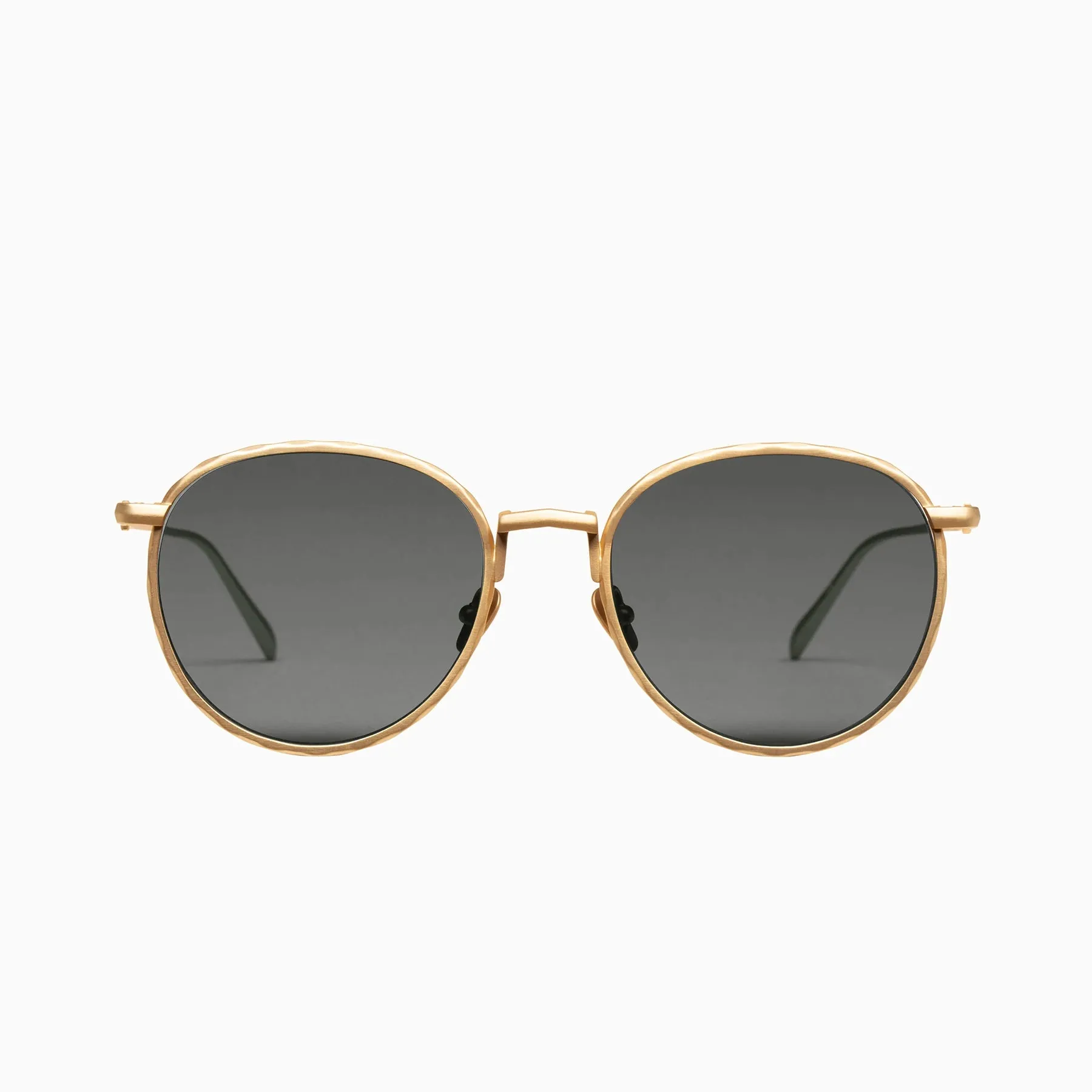 Polarized Corpus / Brushed Gold Titanium / Black Lens