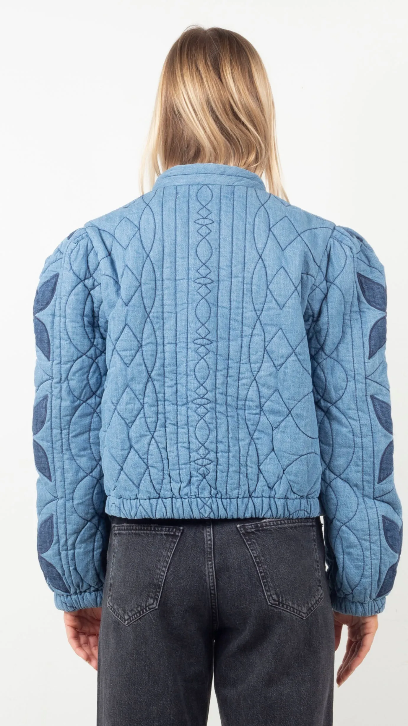 Quinn Quilted Jacket - Indigo Combo