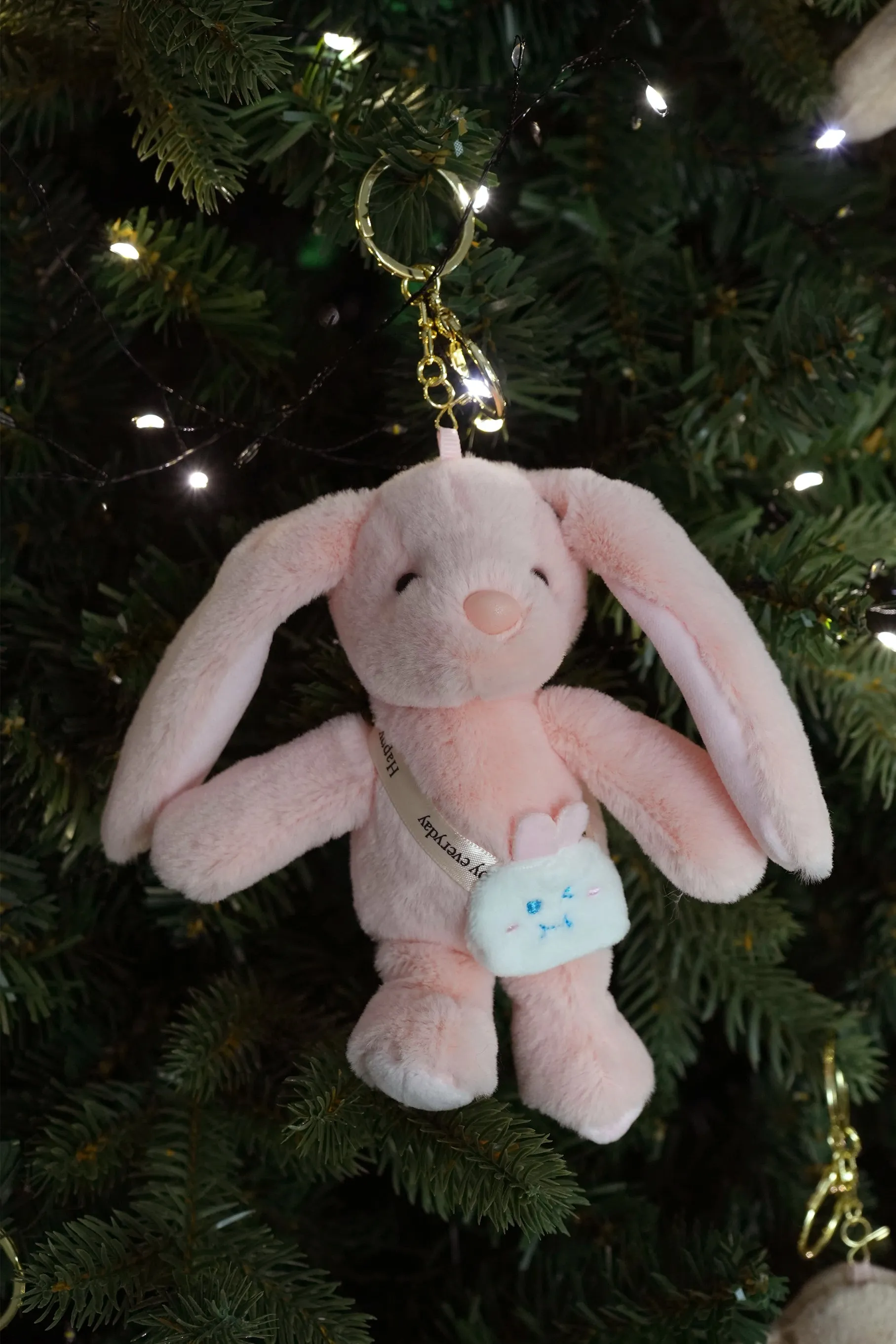 "For Me" Rabbit Key Chain, Bubblegum Pink