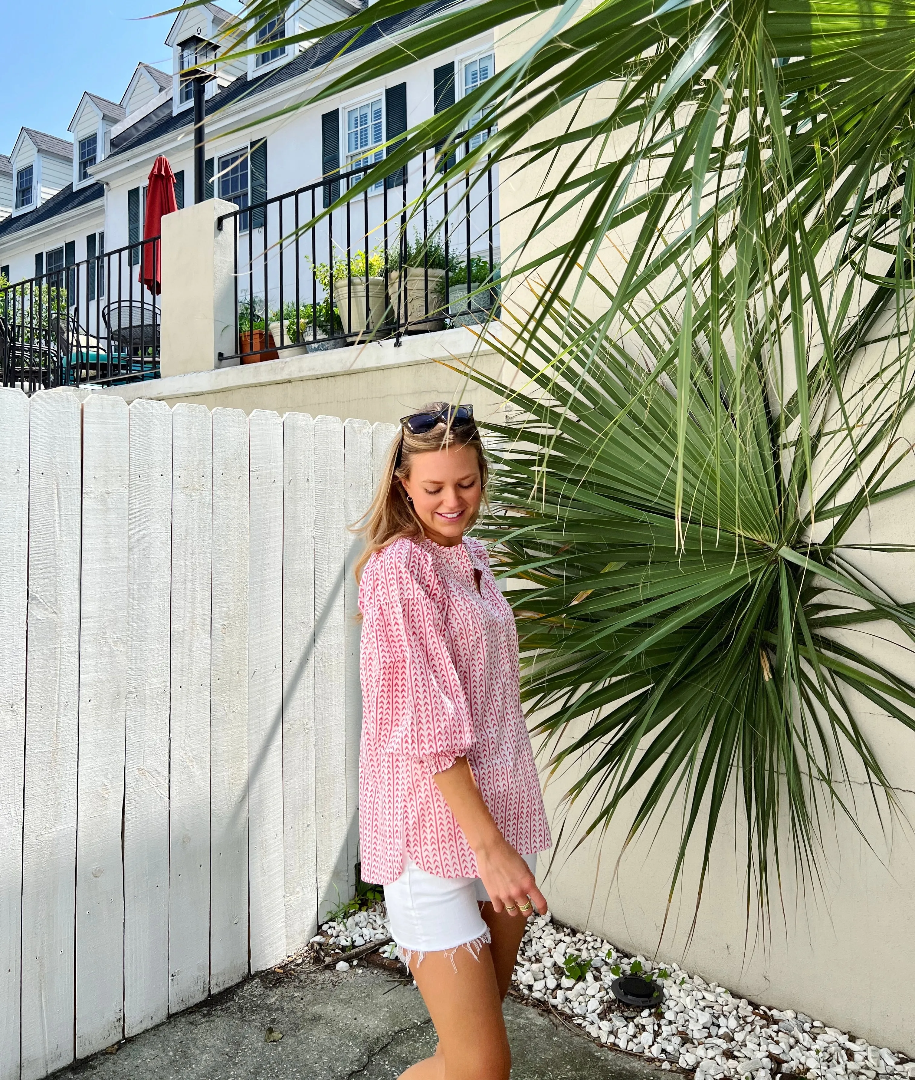 Remy Smocked Shirt Dainty Pink