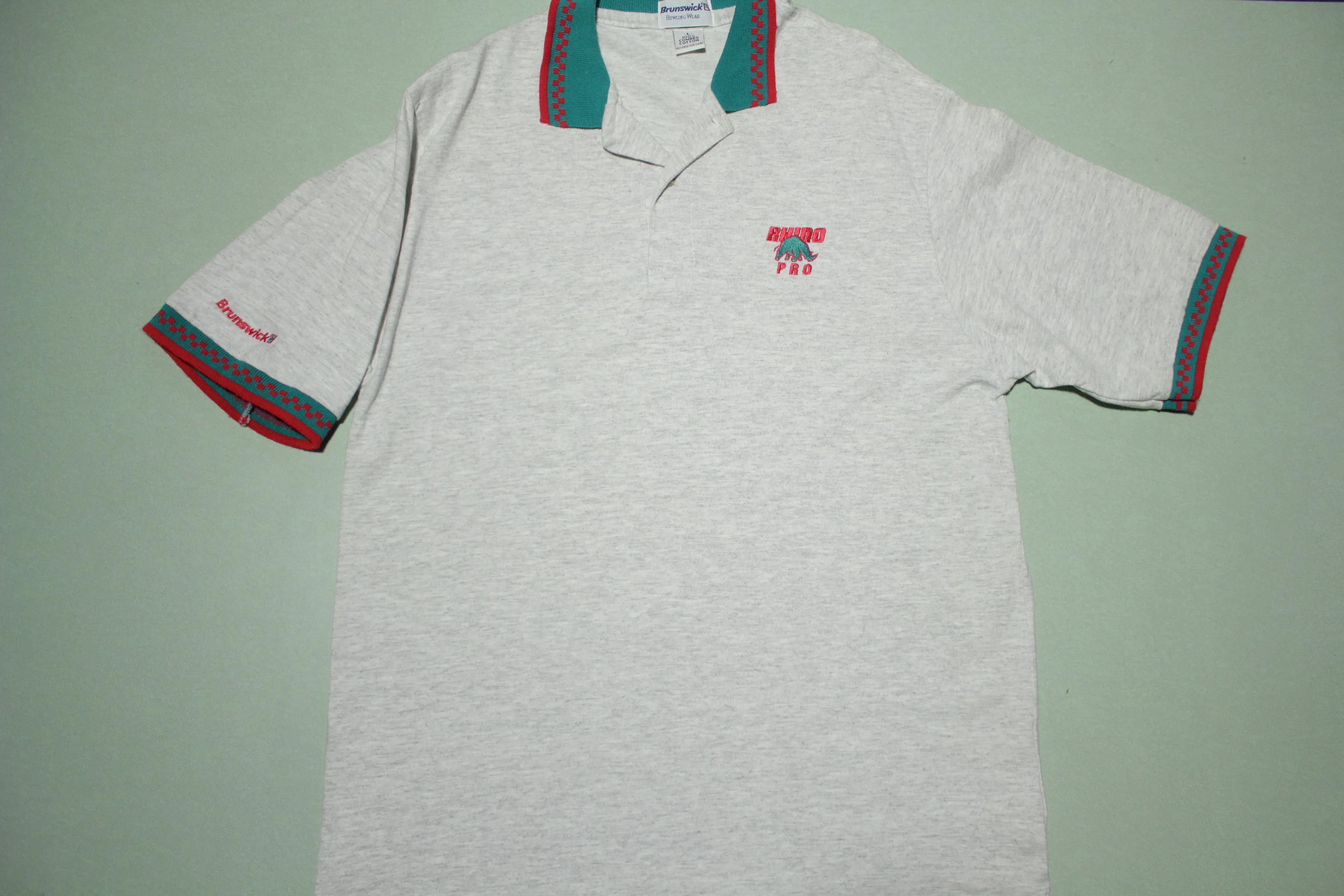 Rhino Pro Vintage 90's Bowling Balls Polo Tournament Shirt