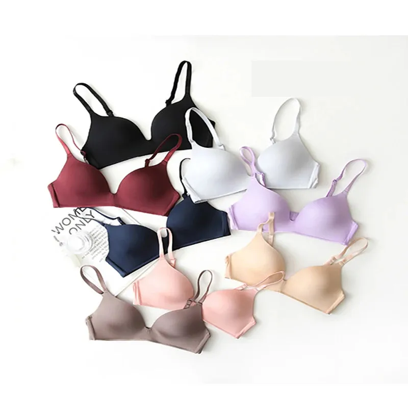 Seamless  Push Up Bras  Wire free  A B Cup Three Quarters(3/4 Cup)