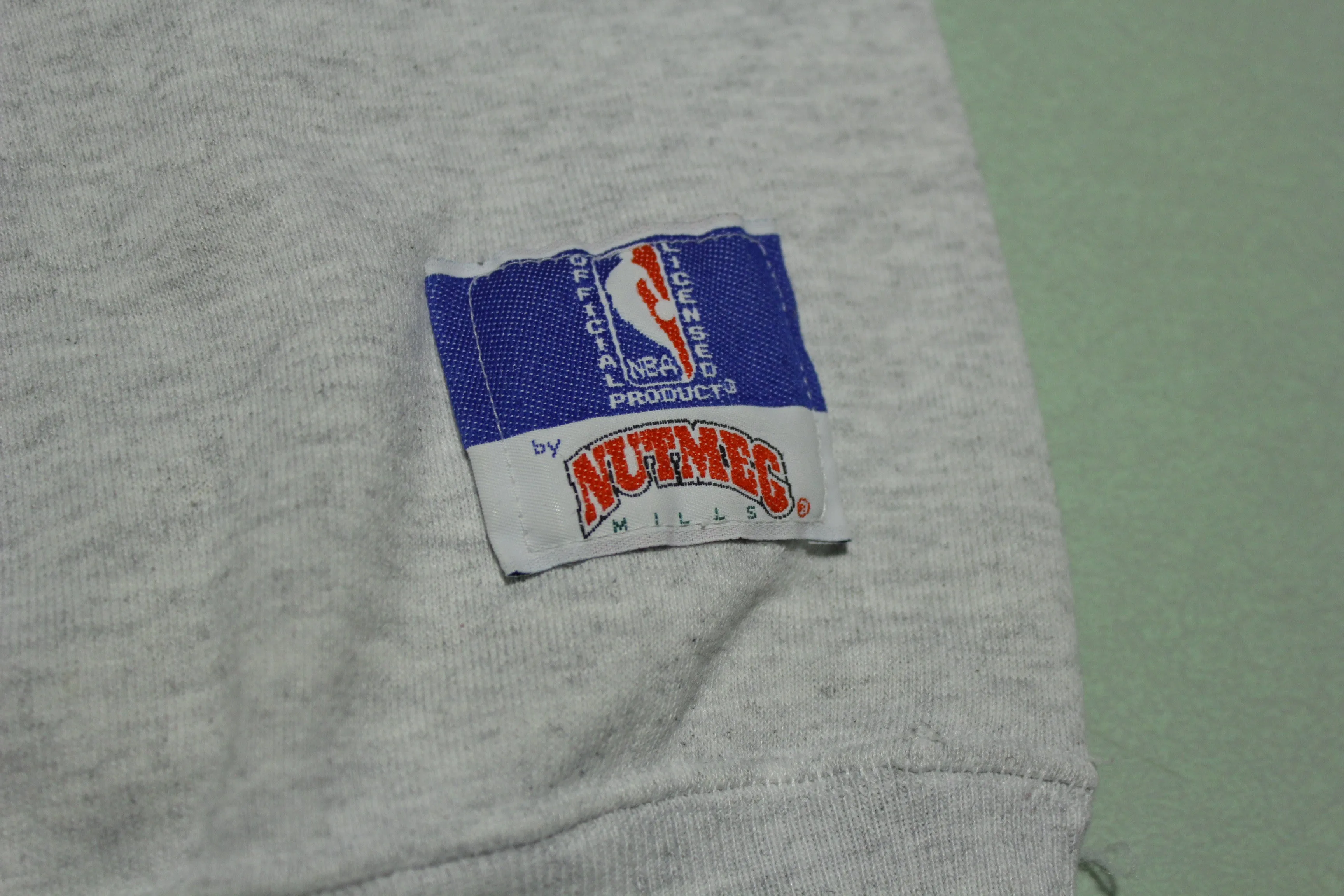 Seattle Super Sonics Vintage 90's Nutmeg Made in USA Cut Sleeve Crewneck Sweatshirt