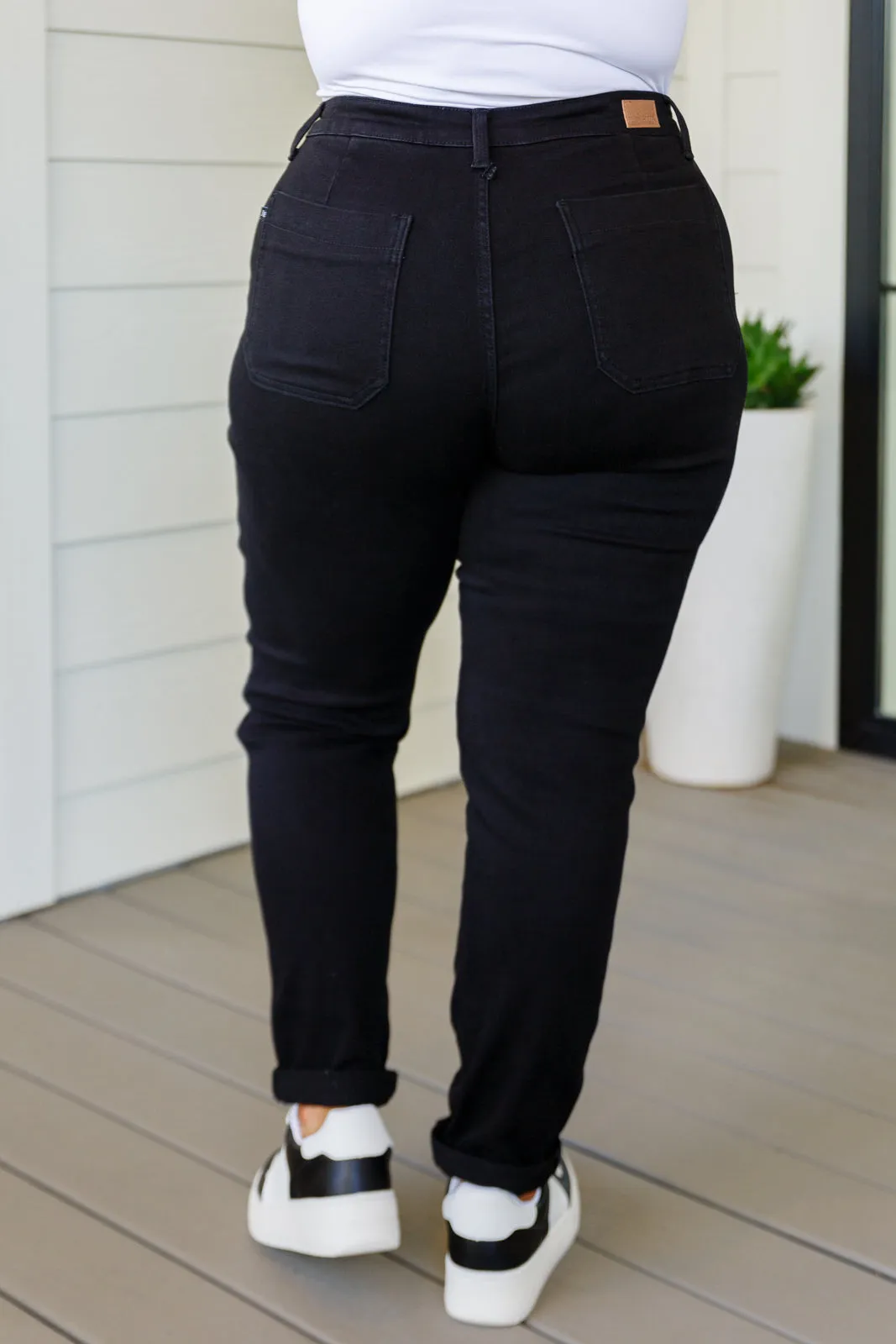 *Size 3/26 - Carmen Double Cuff Joggers in Black