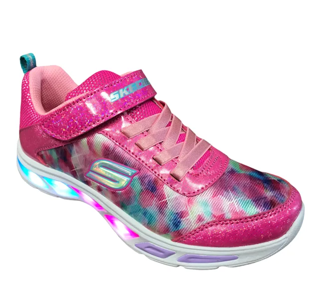 Skechers girls' sneakers S Lights Litebeams Dance N Glow 10921L NPMT shock pink