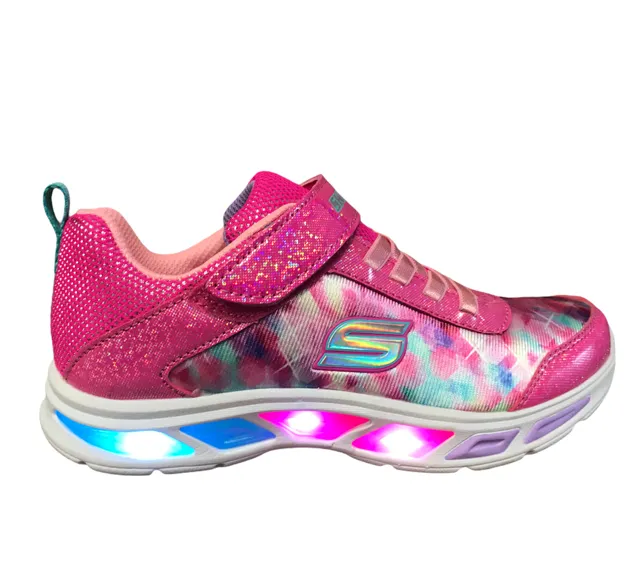 Skechers girls' sneakers S Lights Litebeams Dance N Glow 10921L NPMT shock pink