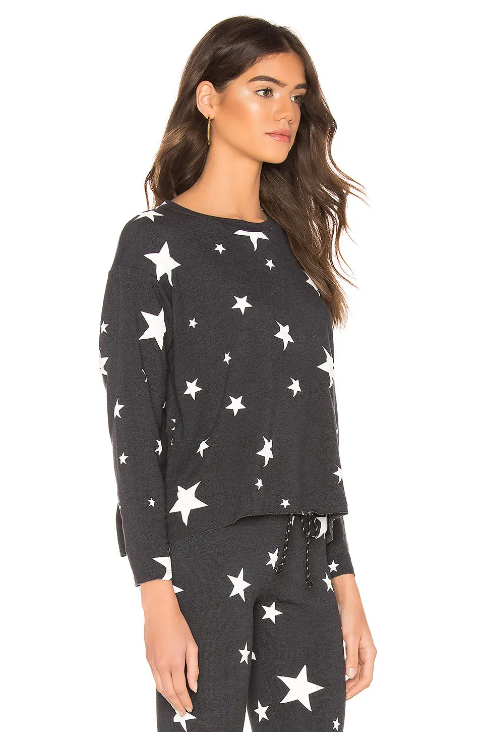 Sundry Stars Cut Off Sweatshirt