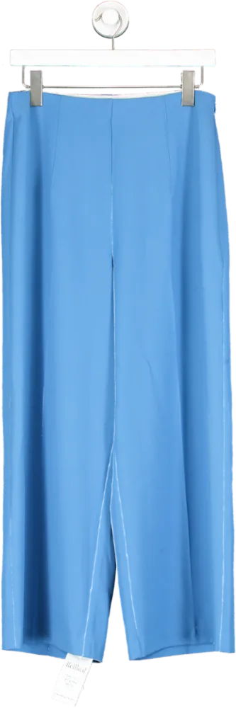 Tesco F&F Blue Wide Leg High Rise Trouser UK 12