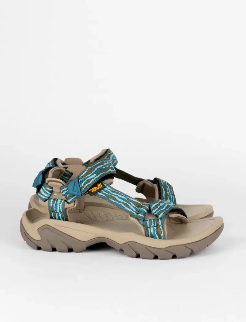 Teva Womens Terra FI 5 Universal Sandals Foggy Mountain Blue / Green