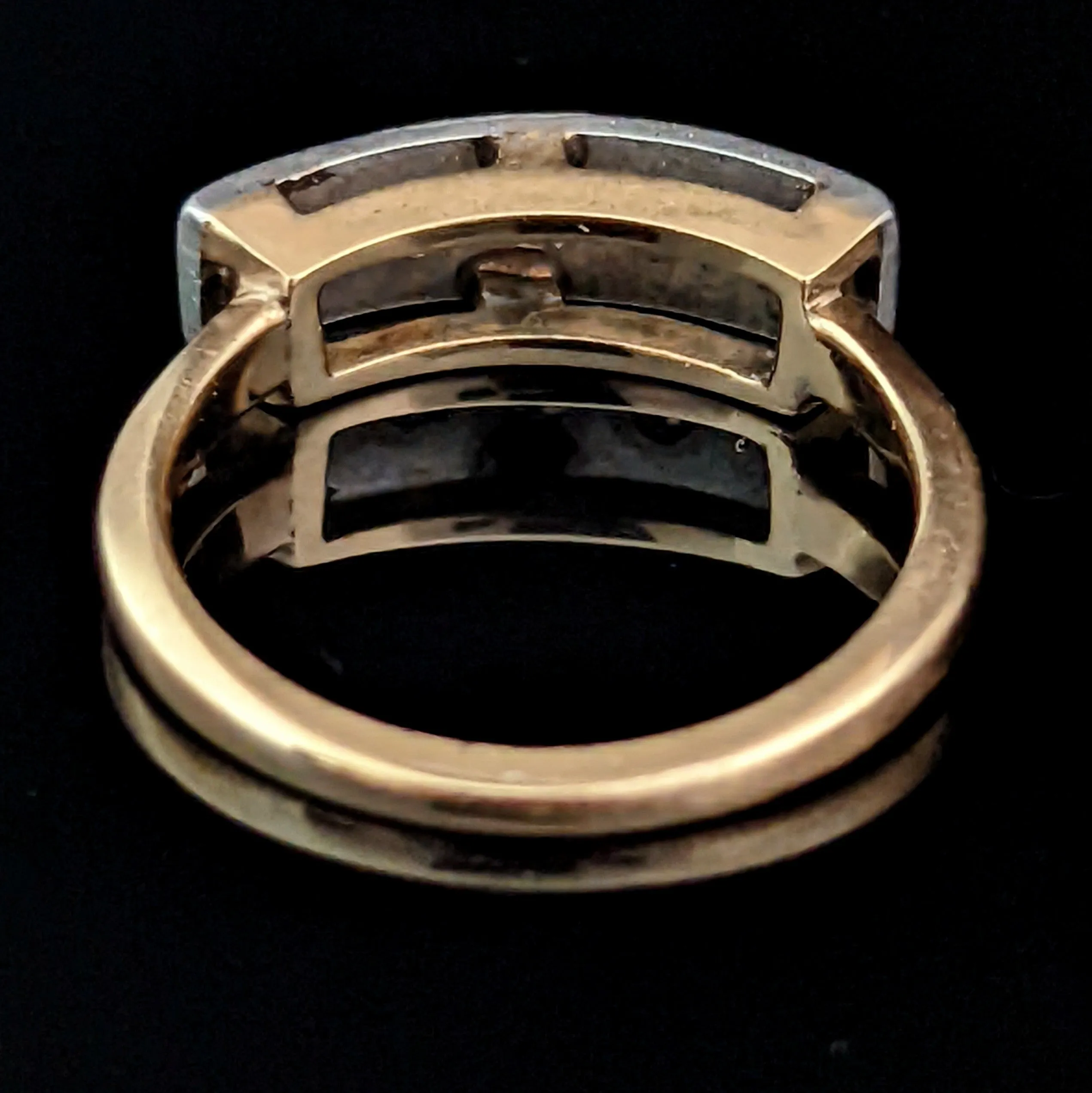 The Paestum - Art Deco Old European Cut Diamond 14k Gold Band