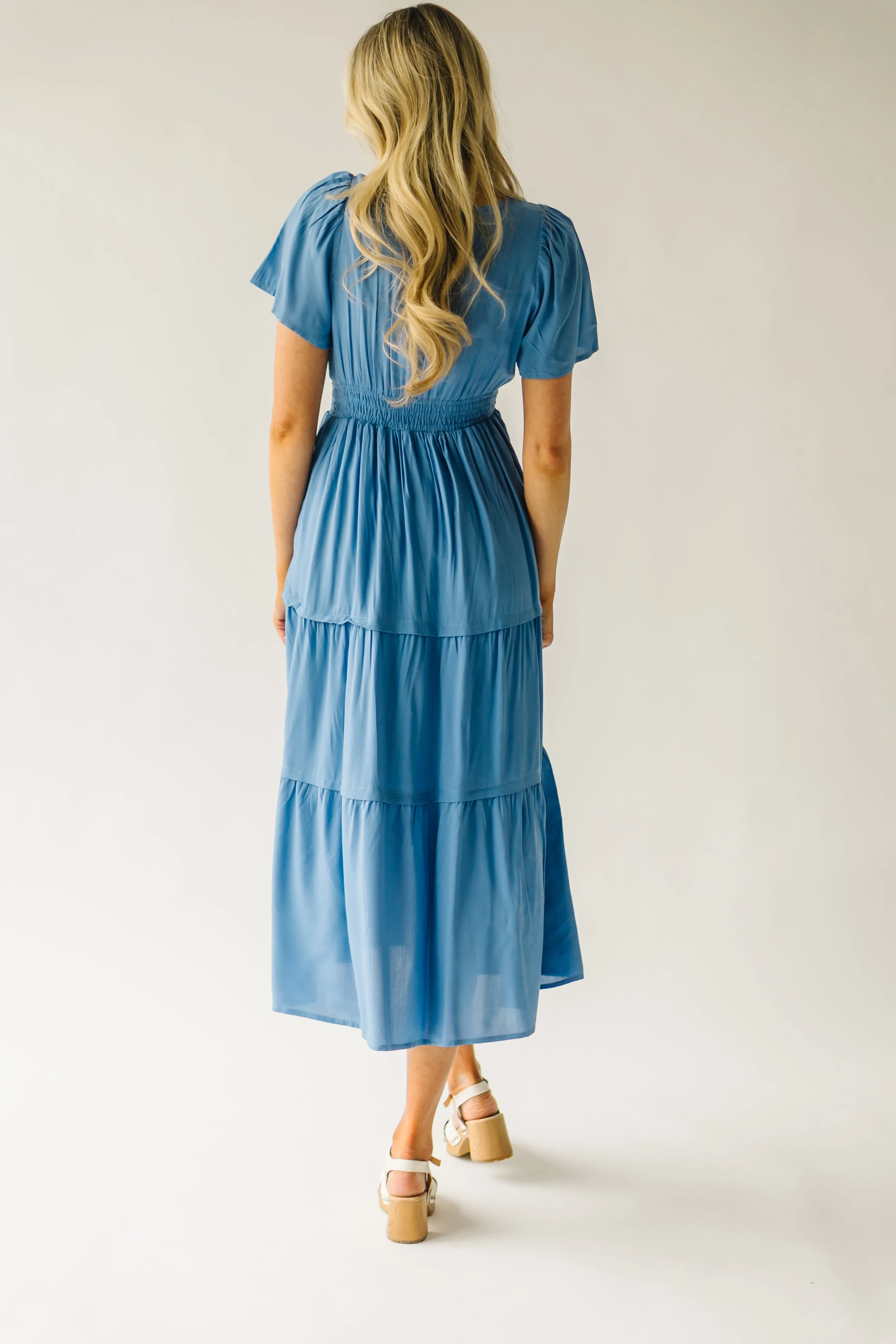 The Radford Embroidered Maxi Dress in Blue (PRE-ORDER: SHIPS IN 3-4 WEEKS)