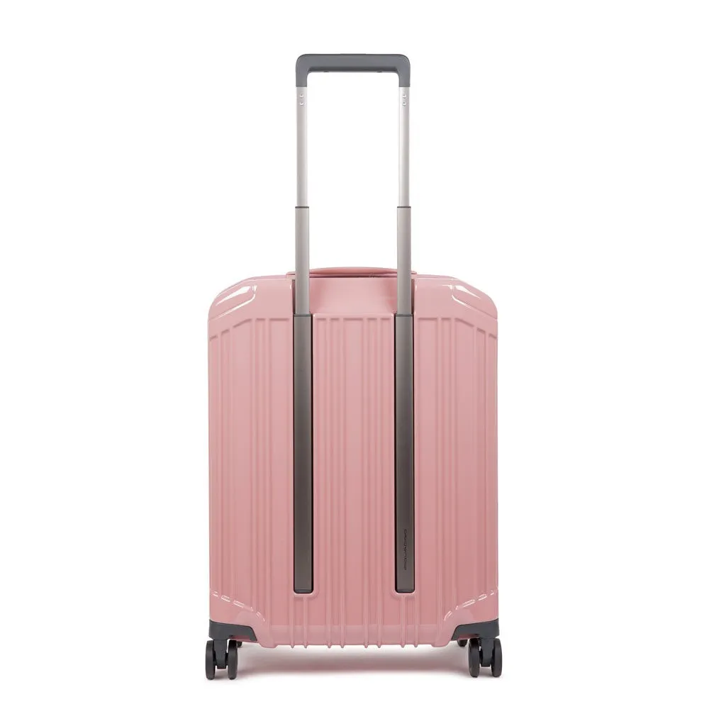 Trolley cabina PIQUADRO Rigido Ultra Slim con 4 Ruote Colore Rosa Linea PQ-Light - BV4425PQL