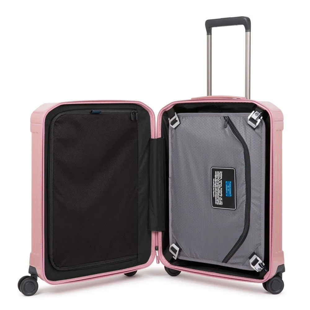 Trolley cabina PIQUADRO Rigido Ultra Slim con 4 Ruote Colore Rosa Linea PQ-Light - BV4425PQL