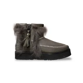 UGG Fluff Punk Black Olive Boots - Women's