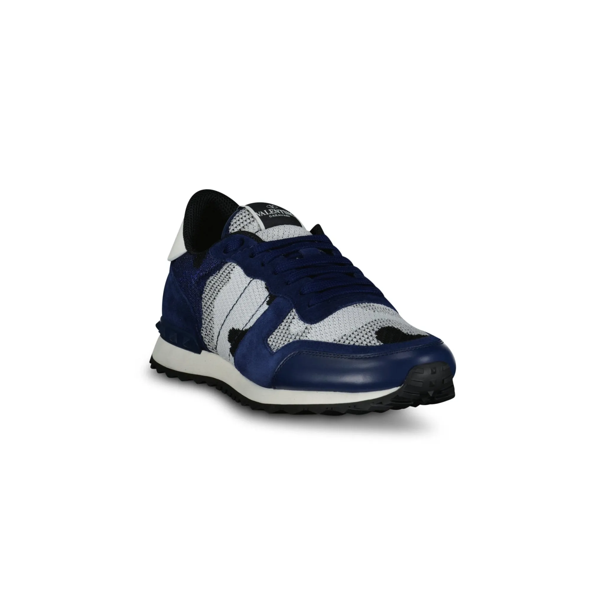 VALENTINO  MESH ROCKRUNNER TRAINERS DARK BLUE