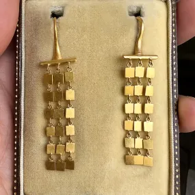 Vintage Gold Fringe Earrings