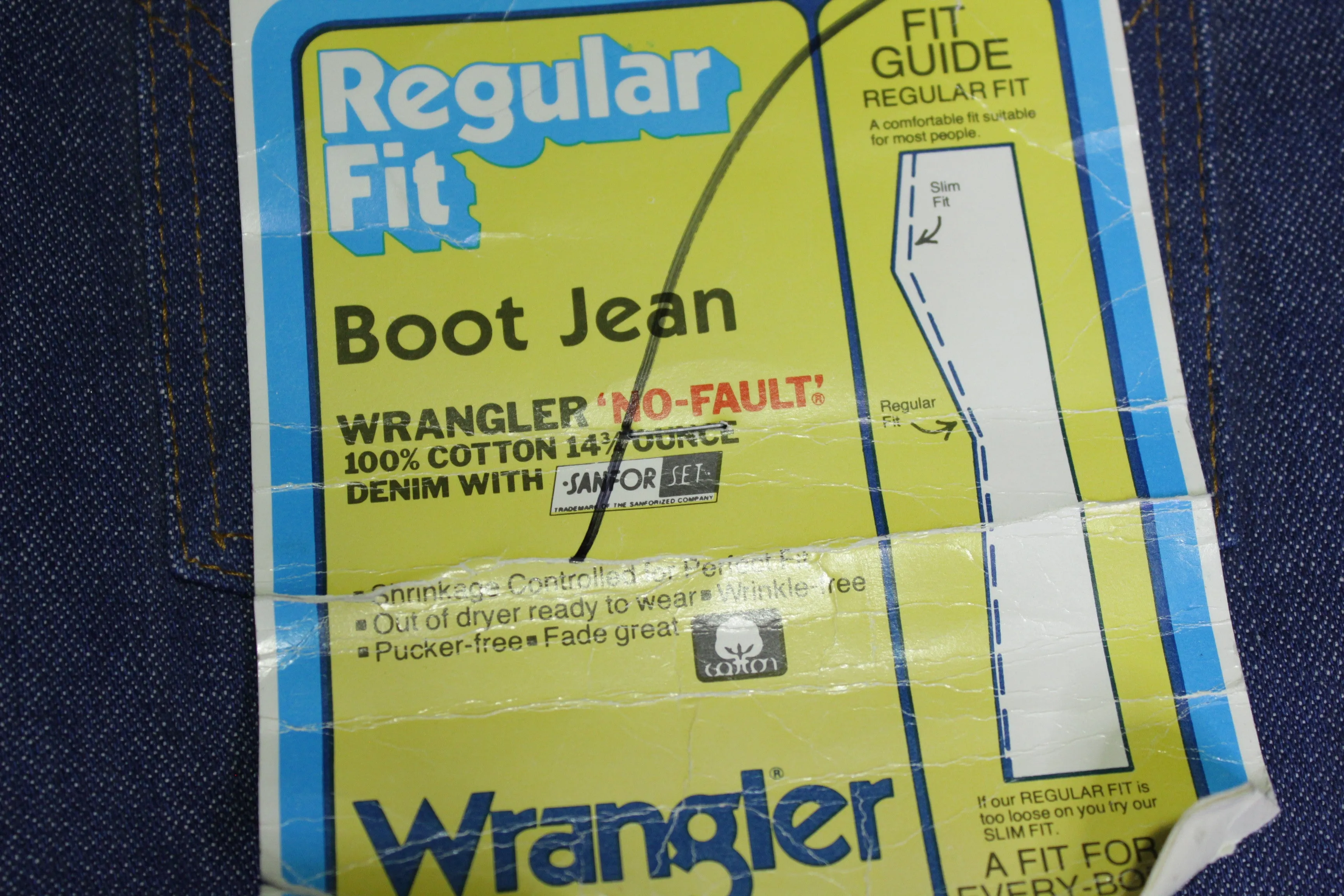 Wranglers 945 DEN NWT NOS Vintage Deadstock 70's No Fault SanforSet Boot Denim Jeans