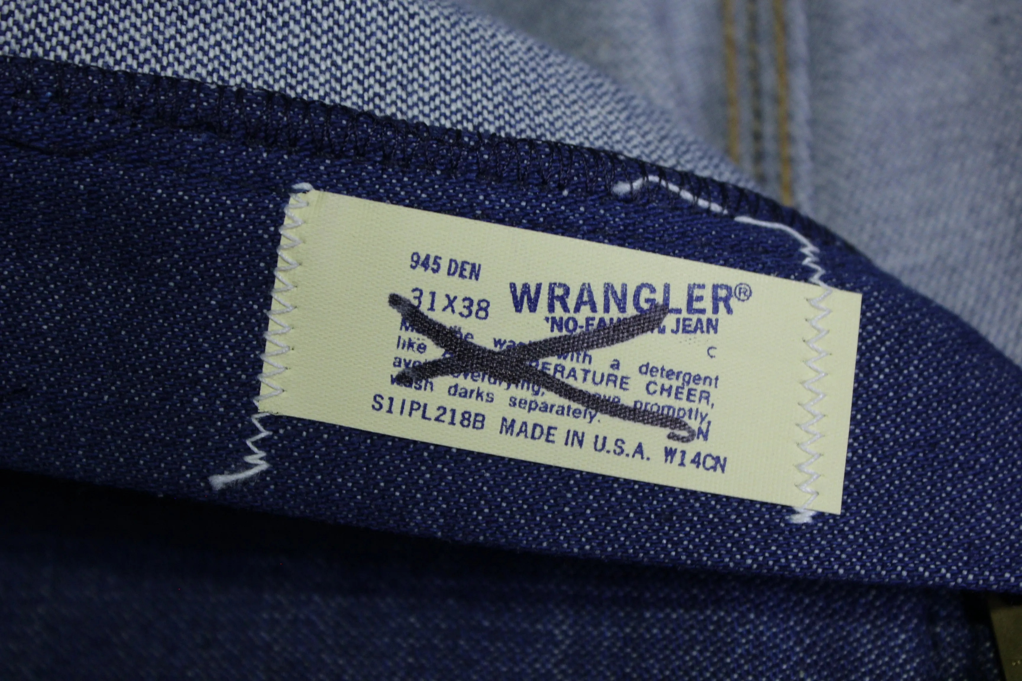 Wranglers 945 DEN NWT NOS Vintage Deadstock 70's No Fault SanforSet Boot Denim Jeans